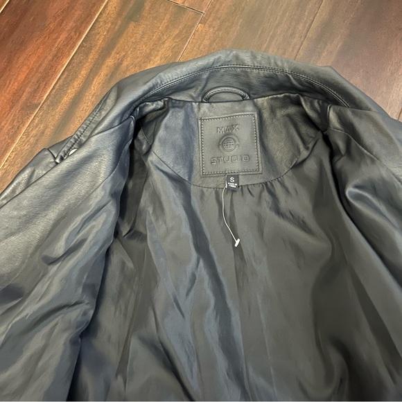 Max Studio Leather Jacket! NEW - Picture 4 of 8
